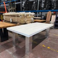 TAVOLO DA PRANZO IN LEGNO MASSELLO 200X101X77cm