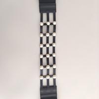 Cintura a fascia nera con perle