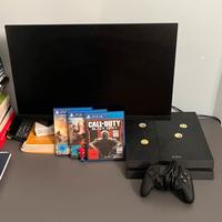 Ps4  con joistick  nacon + monitor + 4 giochi
