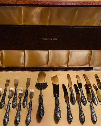 Servizio Posate Argento 800 Lame Solingen Vintage