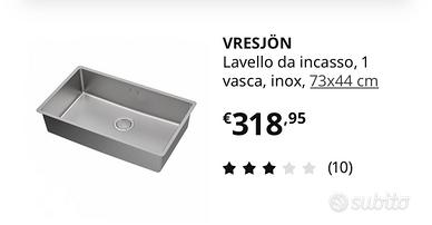 Lavello inox ikea cm 70 usato