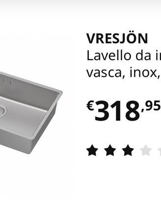 Lavello inox ikea cm 70 usato