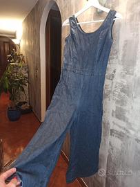 Tuta jumpsuit in denim leggero S Stile casual chic
