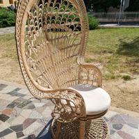 Sedia trono in Rattan