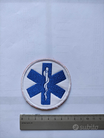 Patch Croce Esculapio tonda per divisa