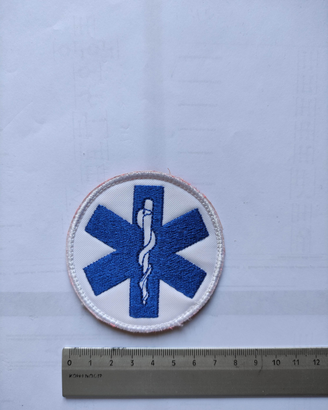 Patch Croce Esculapio tonda per divisa