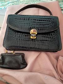 Borsa a mano in coccodrillo