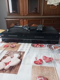 lettore dvd piu video cassette