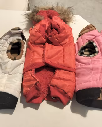 set 3 cappottini cani piccola taglia
