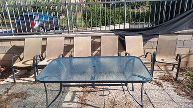 Tavolo in vetro + sedie