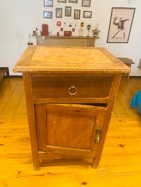 Mobiletto vintage piano in marmo legno massello