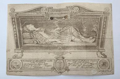 Antica Incisione San Bonifacio Martire Ostra XVIII