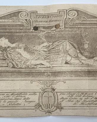 Antica Incisione San Bonifacio Martire Ostra XVIII