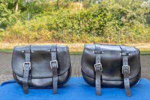 Borse da moto in cuoio semirigide Wild Hog Harley