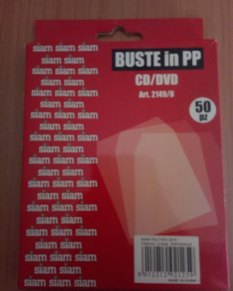 Bustine buste per CD e DVD trasparenti in PP