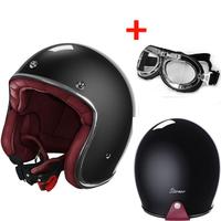 CASCO JET VINTAGE MOTO STORMER + OCCHIALI CROMATI