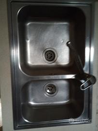 lavello,  doppio acciaio inox