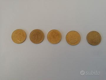 Lotto di 5 monete da 200 lire San Marino