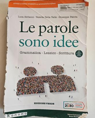 Libro scolastico "Le parole sono idee"