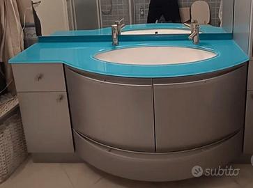 splendido mobile bagno vintage con lavabo doppio 