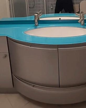 splendido mobile bagno vintage con lavabo doppio 