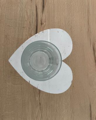 Porta candela forma cuore