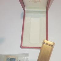 Cartier accendino vintage placcato in oro