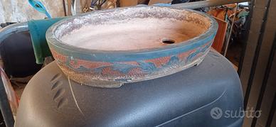 2 vasi da bonsai più un sottovaso 