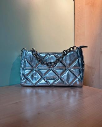 Borsetta argento trapuntata