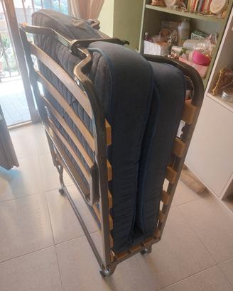 letto singolo pieghevole con materasso