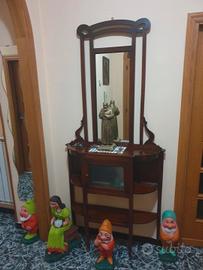 Entrata mobile in legno pregiato stile liberty 