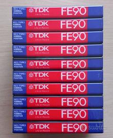 10 audiocassette TDK F90 Nuove