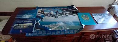 lotto di riviste e poster delle frecce tricolori