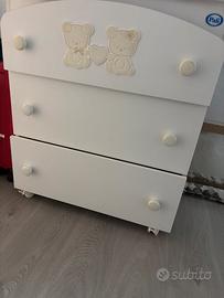 Lettino e fasciatoio cassettiera PALI