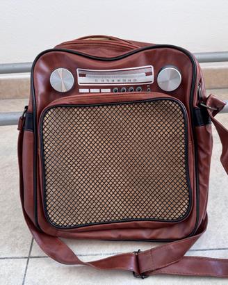 Borsa Radio Unisex In Ecopelle Con Tracolla