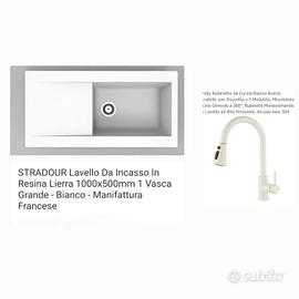 lavello cucina  con miscelatore 