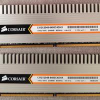 N.2 BANCHI RAM Corsair XMS2 CM2X2048-6400 4GB