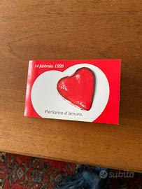 Folder con scheda telefonica San Valentino 1999