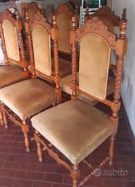 sedie sala ricoperte velluto