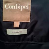 Piumino nero Conbipel vera piuma