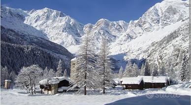 Macugnaga. Appartamento panoramico con giardino