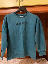 Felpa Blu Bambina 12-13 Anni 100% Cotone