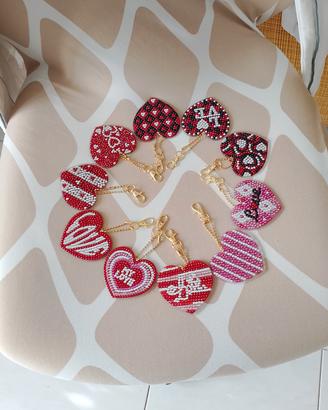 Portachiavi cuore handmade diamond painting 