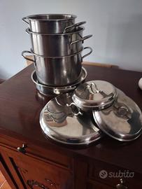batteria pentole acciaio inox 18/10