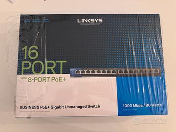 Switch Linksys LGS116P Unmanaged a 16 Port 8xPoE