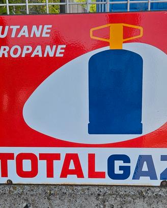 insegna smaltata bifacciale Total 