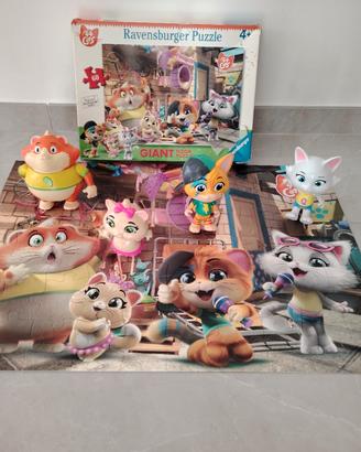 Lotto 44 Gatti - Puzzle + 4 personaggi 