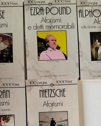 AFORISMI - 5 libri 100 pagine 1000 lire Tascabili