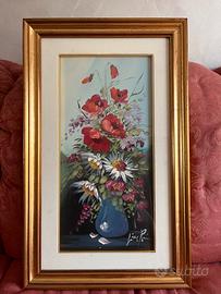 Dipinto ilio su tela Lina Rossi  25x50