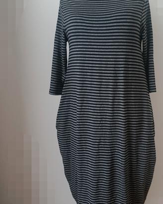 Vestito Lunguette a righe 95% viscosa